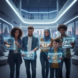 Personalização na Experiência do Cliente: Aumente Retenção e Vendas até 2026 Clientes satisfeitos interagindo com interfaces digitais personalizadas