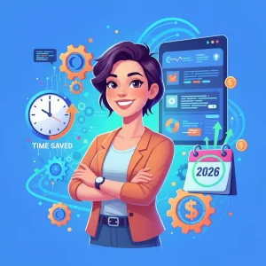 Empreendedor de dropshipping utilizando automação para economizar tempo em 2026